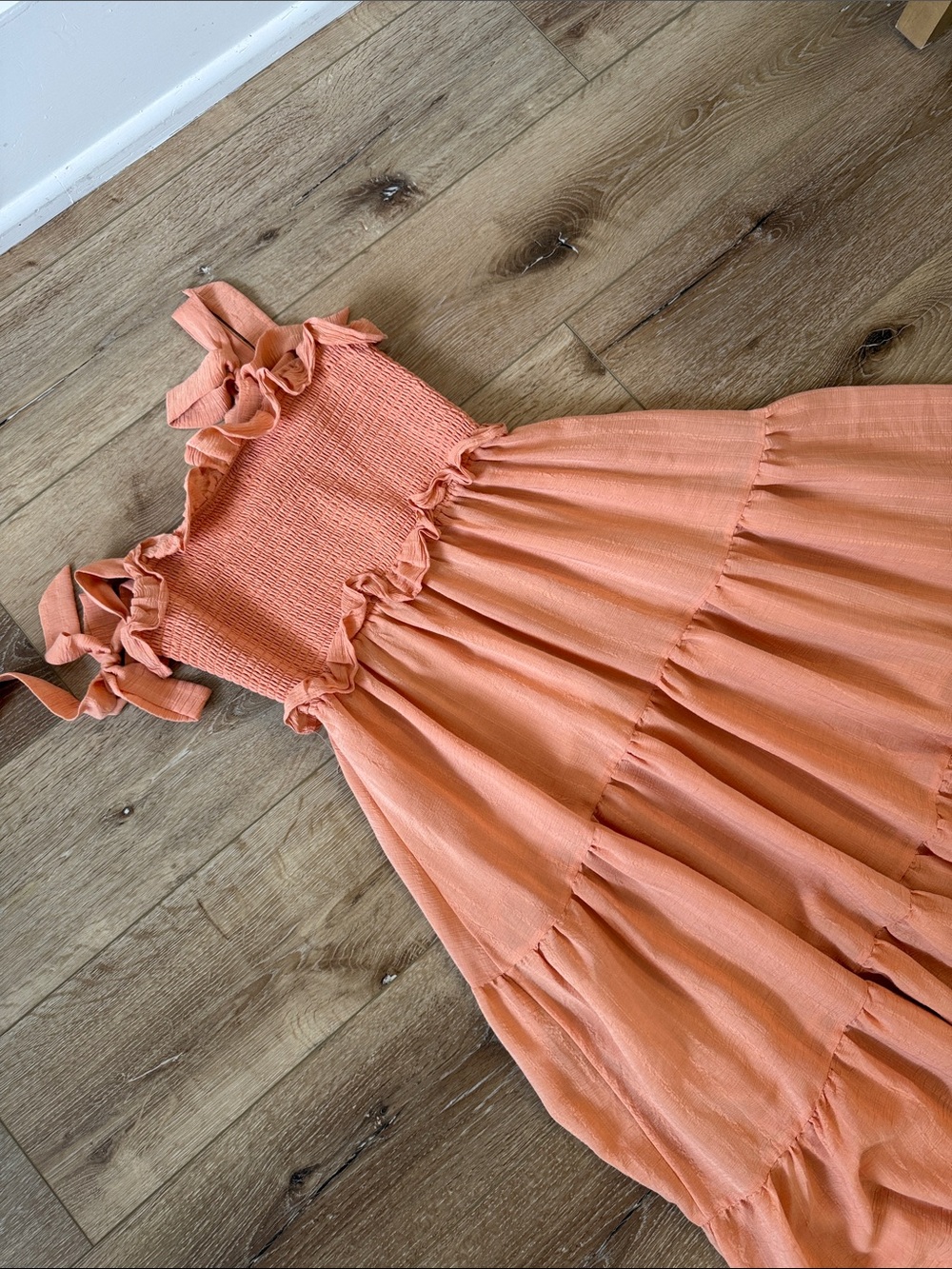 Vici Coral Tie-Shoulder Tiered Midi Dress - Picture 5 of 6